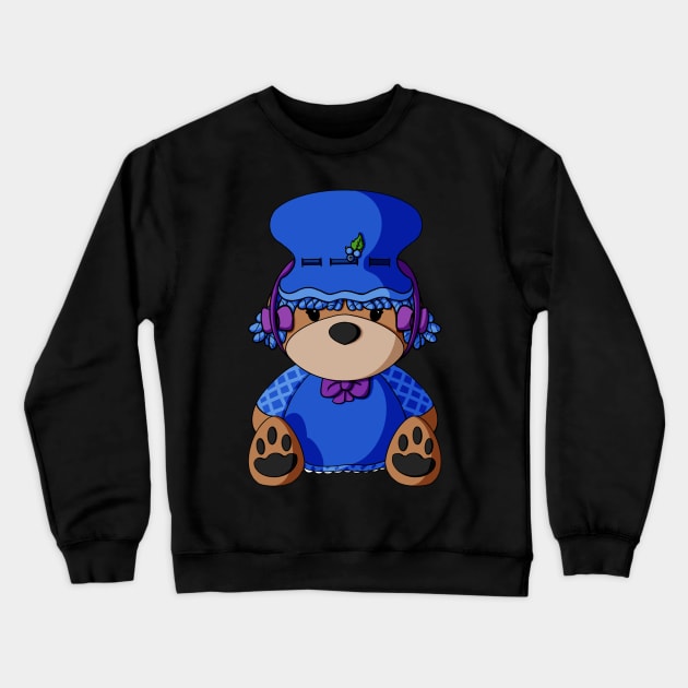 Blueberry Muffin Teddy Bear Crewneck Sweatshirt by Alisha Ober Designs